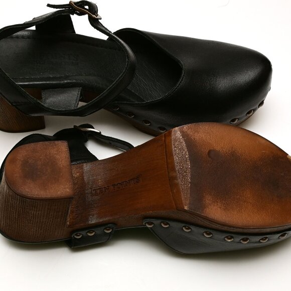 TEN POINTS Black & Wood Clogs Size - Picture 5 of 7
